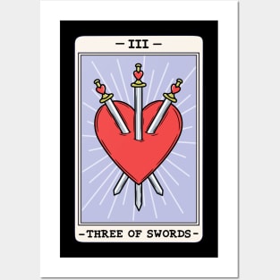 Three of swords Posters and Art